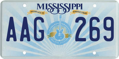 MS license plate AAG269