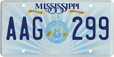 MS license plate AAG299