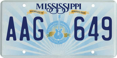 MS license plate AAG649