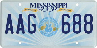 MS license plate AAG688