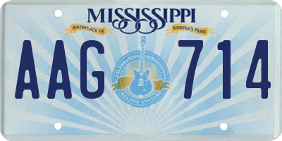 MS license plate AAG714