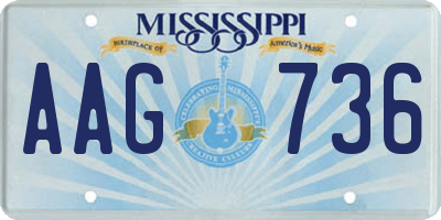 MS license plate AAG736