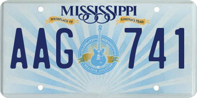 MS license plate AAG741