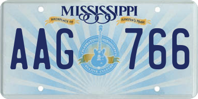 MS license plate AAG766