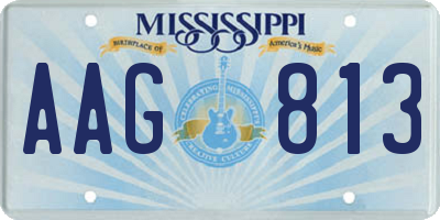 MS license plate AAG813