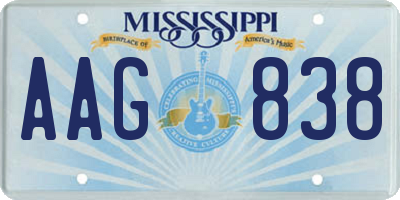 MS license plate AAG838