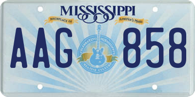MS license plate AAG858