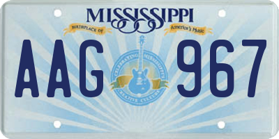 MS license plate AAG967