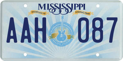 MS license plate AAH087
