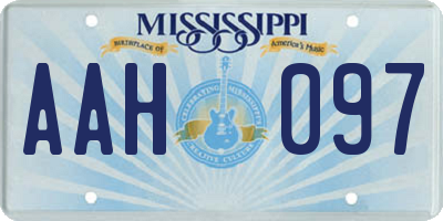 MS license plate AAH097