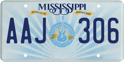MS license plate AAJ306