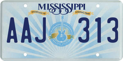 MS license plate AAJ313