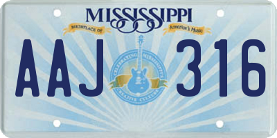 MS license plate AAJ316