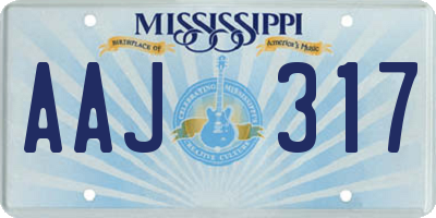 MS license plate AAJ317