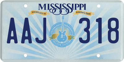 MS license plate AAJ318