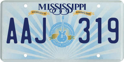 MS license plate AAJ319