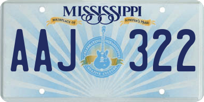 MS license plate AAJ322