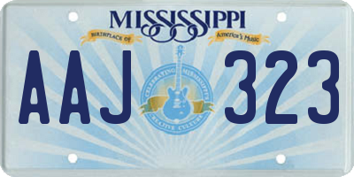 MS license plate AAJ323