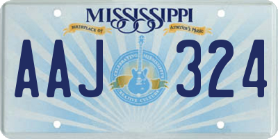 MS license plate AAJ324