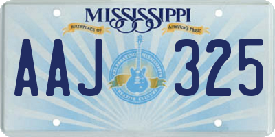 MS license plate AAJ325