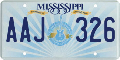 MS license plate AAJ326