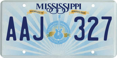 MS license plate AAJ327