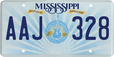 MS license plate AAJ328