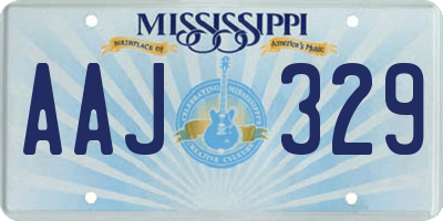 MS license plate AAJ329