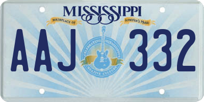 MS license plate AAJ332
