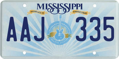 MS license plate AAJ335