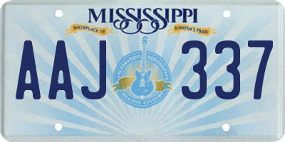 MS license plate AAJ337