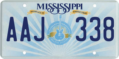 MS license plate AAJ338