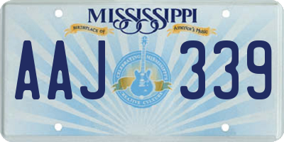 MS license plate AAJ339