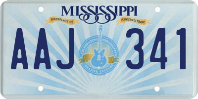 MS license plate AAJ341