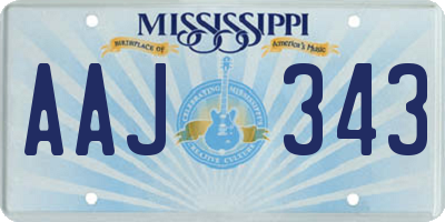 MS license plate AAJ343