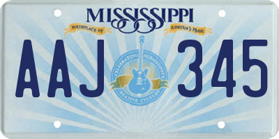 MS license plate AAJ345
