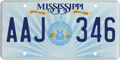 MS license plate AAJ346