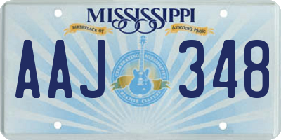 MS license plate AAJ348