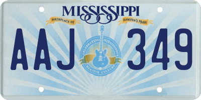 MS license plate AAJ349