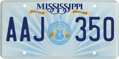 MS license plate AAJ350