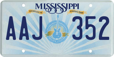 MS license plate AAJ352