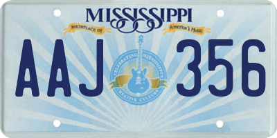 MS license plate AAJ356