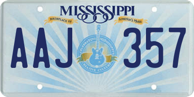 MS license plate AAJ357