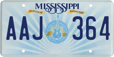 MS license plate AAJ364