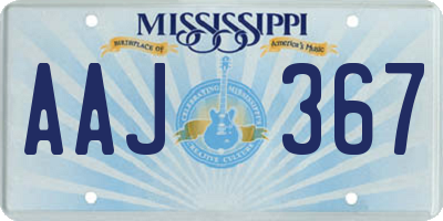MS license plate AAJ367