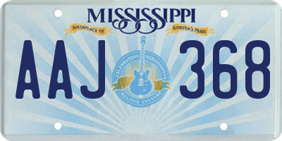 MS license plate AAJ368