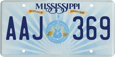 MS license plate AAJ369