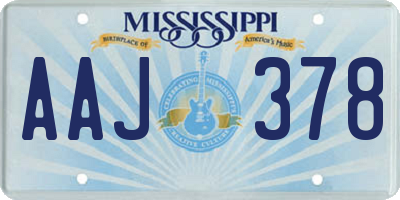 MS license plate AAJ378