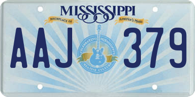 MS license plate AAJ379