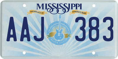 MS license plate AAJ383